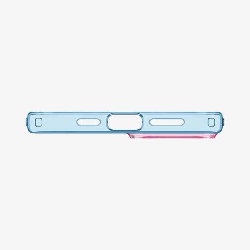 ACS06557 - iPhone 15 Pro Max Case Liquid Crystal in crystal clear showing the back
